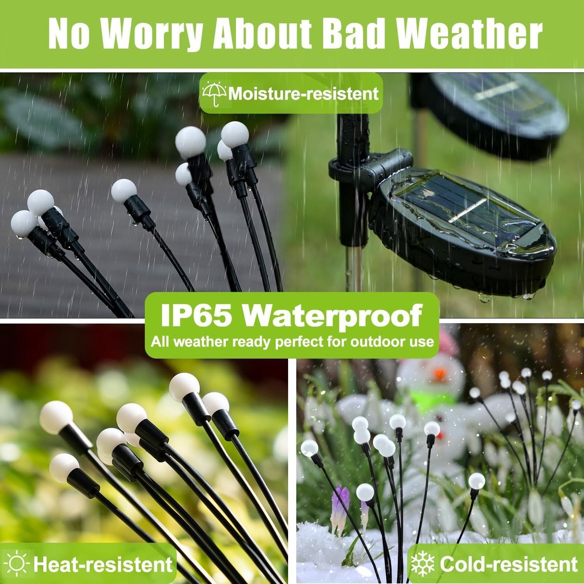 Outdoor Lighting - Solar Garden Lighting - Mood Lamp - LED Solar Garden Lamp - Firefly Shaped - 10 Pots x 2 - Waterproof for Outdoor Use - Suitable for Decorating Patio Paths - Warm Tones - V1188-ZXY-11182 Outdoor Lighting - Solar Garden Lighting - Mood Lamp - LED Solar Garden Lamp - Firefly Shaped - 10 Pots x 2 - Waterproof for Outdoor Use - Suitable for Decorating Patio Paths - Warm Tones - Image 4