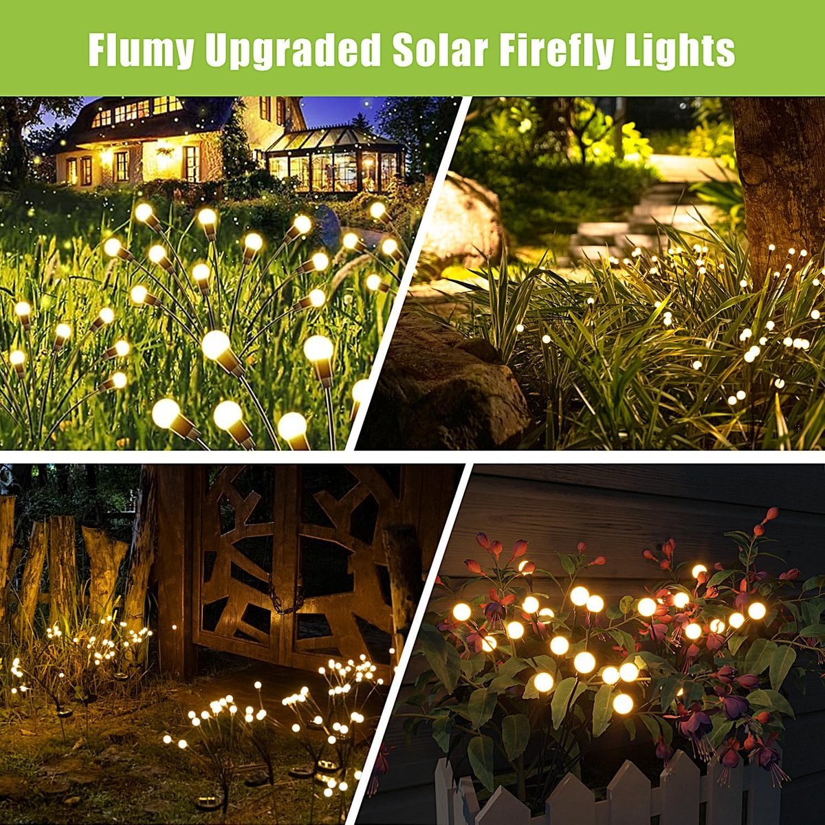 Outdoor Lighting - Solar Garden Lighting - Mood Lamp - LED Solar Garden Lamp - Firefly Shaped - 10 Pots x 2 - Waterproof for Outdoor Use - Suitable for Decorating Patio Paths - Warm Tones - V1188-ZXY-11182 Outdoor Lighting - Solar Garden Lighting - Mood Lamp - LED Solar Garden Lamp - Firefly Shaped - 10 Pots x 2 - Waterproof for Outdoor Use - Suitable for Decorating Patio Paths - Warm Tones - Image 5