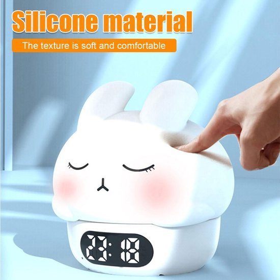 Children's night light - table lamp for bedroom - cute rabbit shape - cartoon bedside lamp - baby night light (pink) - V1188-ZXY-131-016 Children's night light - table lamp for bedroom - cute rabbit shape - cartoon bedside lamp - baby night light (pink) - Image 5
