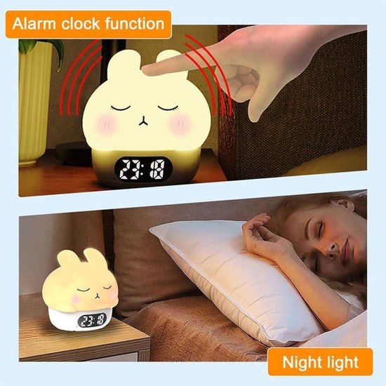 Children's night light - table lamp for bedroom - cute rabbit shape - cartoon bedside lamp - baby night light (pink) - V1188-ZXY-131-016 Children's night light - table lamp for bedroom - cute rabbit shape - cartoon bedside lamp - baby night light (pink) - Image 7