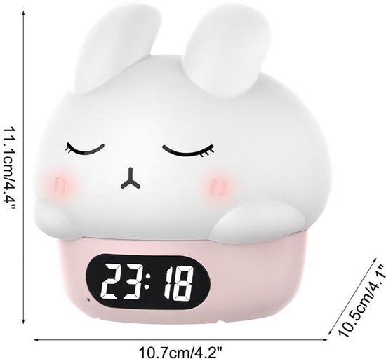 Children's night light - table lamp for bedroom - cute rabbit shape - cartoon bedside lamp - baby night light (pink) - V1188-ZXY-131-016 Children's night light - table lamp for bedroom - cute rabbit shape - cartoon bedside lamp - baby night light (pink) - Image 8