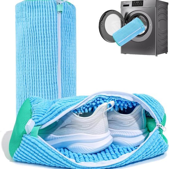 Shoe Wash Bags - 2-Pack - Reusable Shoe Cleaning Bags - Blue