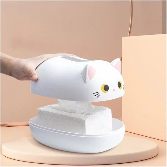 Tissue Box - Tissue Box Organizer with Cat Print - Napkin Holder for the Living Room - Tissue Box for the Kitchen - Toilet Paper Holder for the Bathroom (Black,22*16*13cm) - V1188-ZXY-131-714 Tissue Box - Tissue Box Organizer with Cat Print - Napkin Holder for the Living Room - Tissue Box for the Kitchen - Toilet Paper Holder for the Bathroom (Black,22*16*13cm) - Image 4
