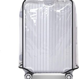 Luggage Cover - Transparent PVC Material - Waterproof and Scratch Resistant - Semi-transparent Luggage Cover - Suitable for Business Travel and Daily Use - 26