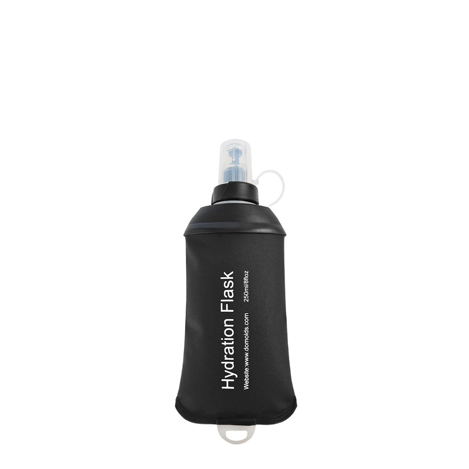 150ml Soft Flask,Light Tpu Foldable Soft Water Bottle Leak Proof Hydration Flask,Soft Water Bottle Running for Running Hiking Cycling Camping Portable Travel Sports Water Bag Easy to Carry M(250ml) Black