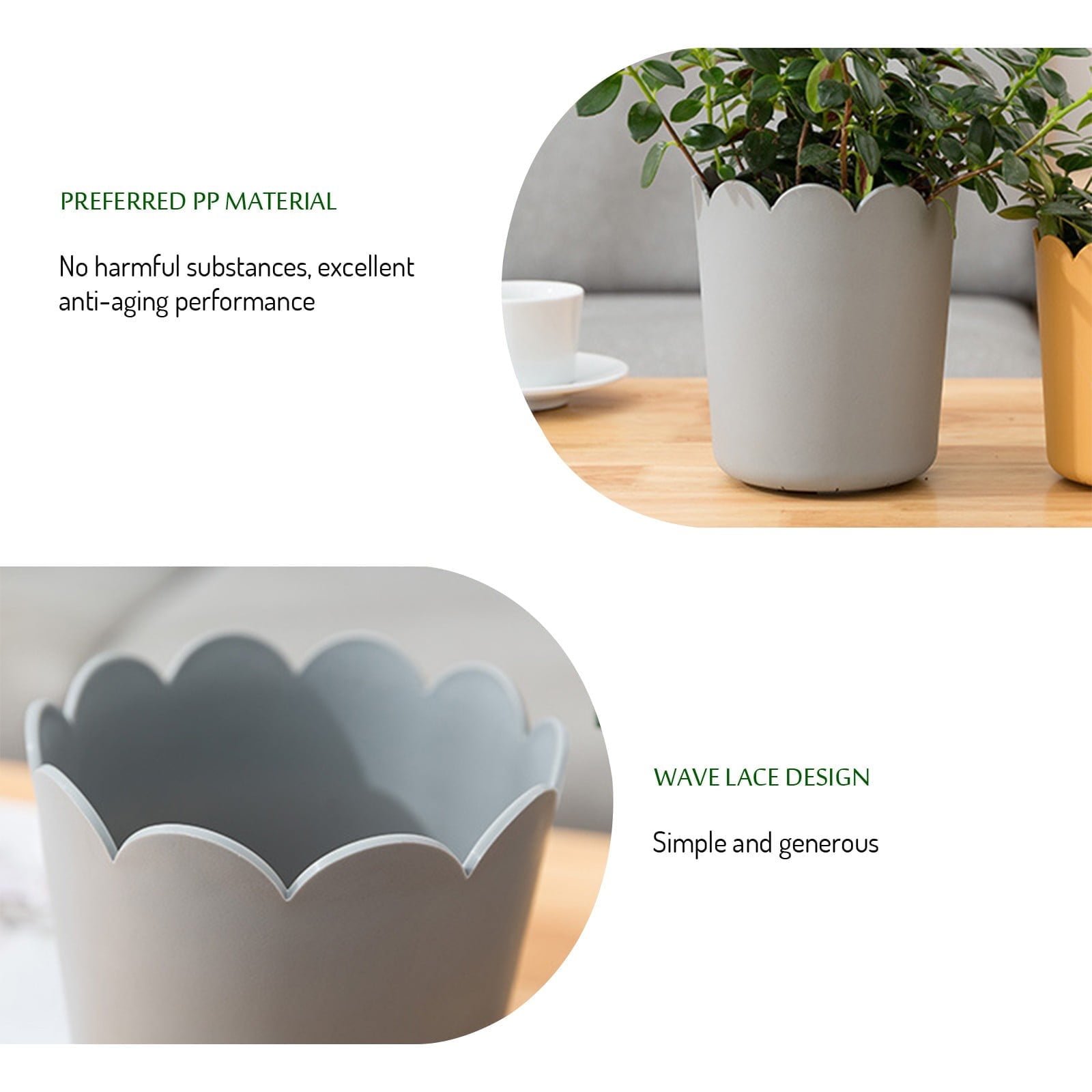 Jwdx Flower Pots Clearance, Garden Supplies Promotion! Plastic Plant Pots for Plants With Saucers Indoor Set of 1 Plastic Planters Modern Flower Pot With Hole for All House Plants Herbs Flowers Or4 Z5-GY2 - V1189-LWWAL-20260325-02909 Jwdx Flower Pots Clearance, Garden Supplies Promotion! Plastic Plant Pots for Plants With Saucers Indoor Set of 1 Plastic Planters Modern Flower Pot With Hole for All House Plants Herbs Flowers Or4 Z5-GY2 - Image 5