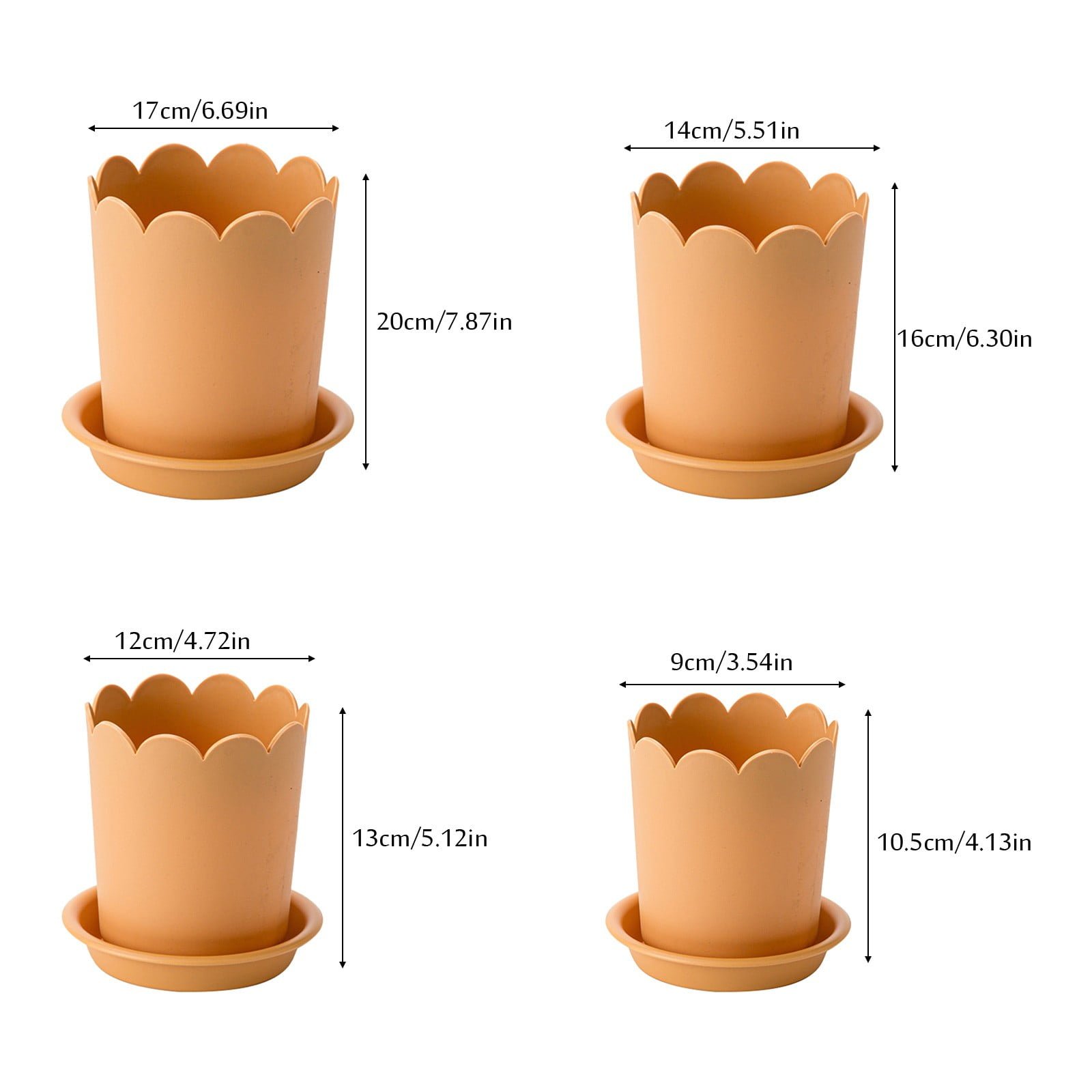 Jwdx Flower Pots Clearance, Garden Supplies Promotion! Plastic Plant Pots for Plants With Saucers Indoor Set of 1 Plastic Planters Modern Flower Pot With Hole for All House Plants Herbs Flowers Or4 Z5-OR1 - V1189-LWWAL-20260325-02910 Jwdx Flower Pots Clearance, Garden Supplies Promotion! Plastic Plant Pots for Plants With Saucers Indoor Set of 1 Plastic Planters Modern Flower Pot With Hole for All House Plants Herbs Flowers Or4 Z5-OR1 - Image 2
