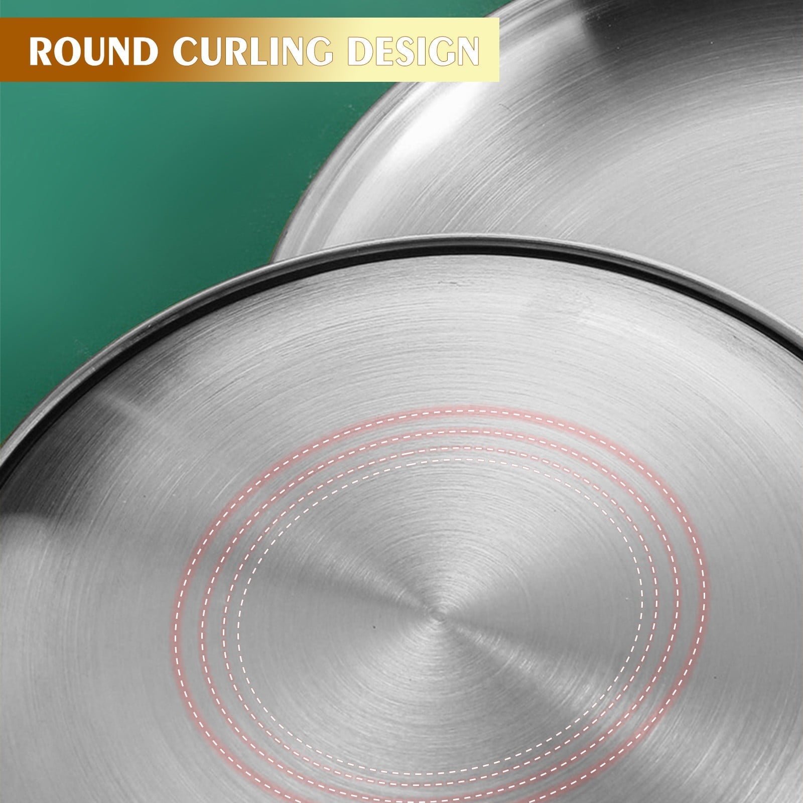 JWDX Baking Trays and Trays Clearance! Pizza Pan Set Chef Stainless Steel Round Baking Pizza Pans Pizza Tray for Pizza Pie Cake Cookie Heavy Duty & Durable Oven, Include 1X Stainless Steel Baking Pan Silver - V1189-LWWAL-20260325-03006 JWDX Baking Trays and Trays Clearance! Pizza Pan Set Chef Stainless Steel Round Baking Pizza Pans Pizza Tray for Pizza Pie Cake Cookie Heavy Duty & Durable Oven, Include 1X Stainless Steel Baking Pan Silver - Image 6