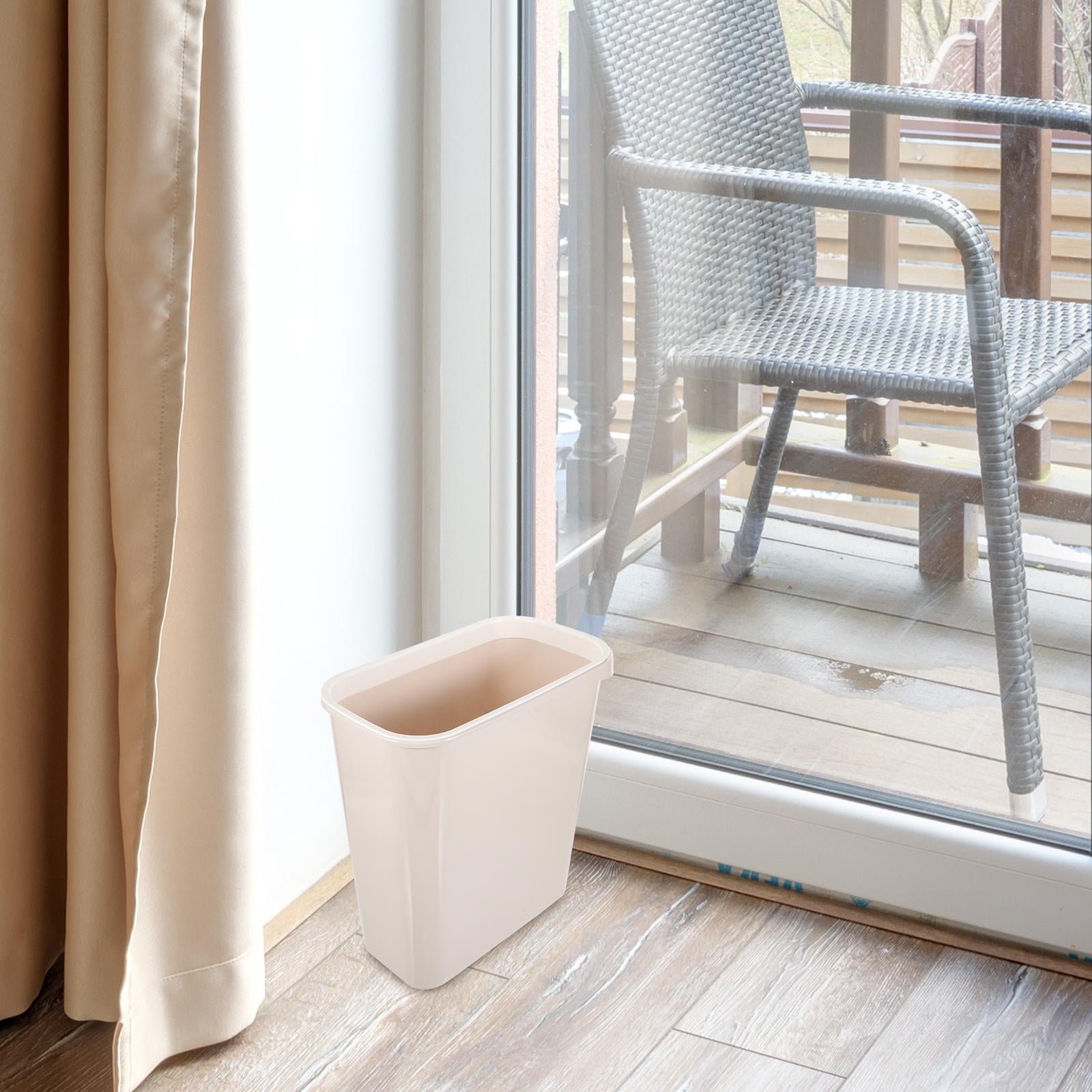 Worgeous White Plastic Trash Can for Home Use Made of Material Great for Small Spaces 13 x 8 0 inches - V1189-LWWAL-20260327-03444 Worgeous White Plastic Trash Can for Home Use Made of Material Great for Small Spaces 13 x 8 0 inches - Image 6