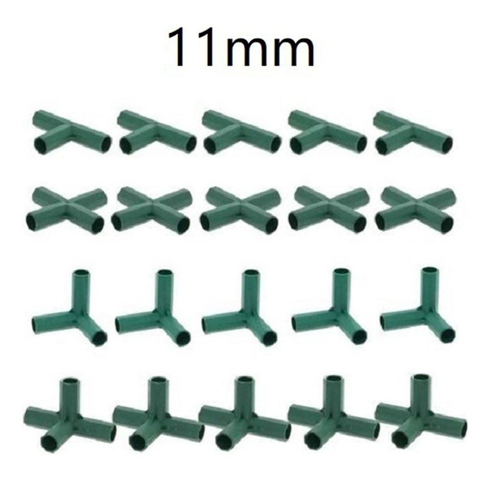 11mm Gardening Frame Connectors - Heavy Duty Greenhouse Support & Frame! Mix Smile Home A