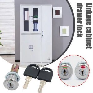Toolbox Lock,Cabinet Locks with Keys, Universal Craftsman Tool Box Lock, Toolbox Lock Iron Cabinet Insert Linkage Drawer Lock Set