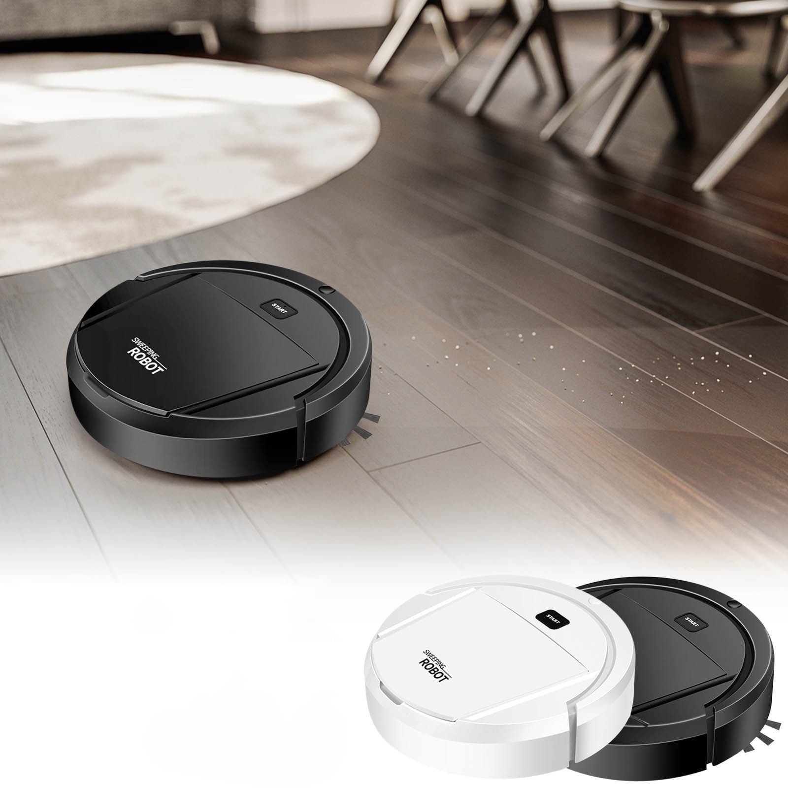Robot Vacuum Cleaner, 4 in 1 Ultra Thin Low Operation Intelligent Sweeping Mopping Robot,for Hard Floor, Pet Hair and Low-Piled Carpet,Quiet,Integral Memory Multiple Cleaning Modes Vacuum Black - V1189-LWWAL-20260401-05290 Robot Vacuum Cleaner, 4 in 1 Ultra Thin Low Operation Intelligent Sweeping Mopping Robot,for Hard Floor, Pet Hair and Low-Piled Carpet,Quiet,Integral Memory Multiple Cleaning Modes Vacuum Black - Image 3