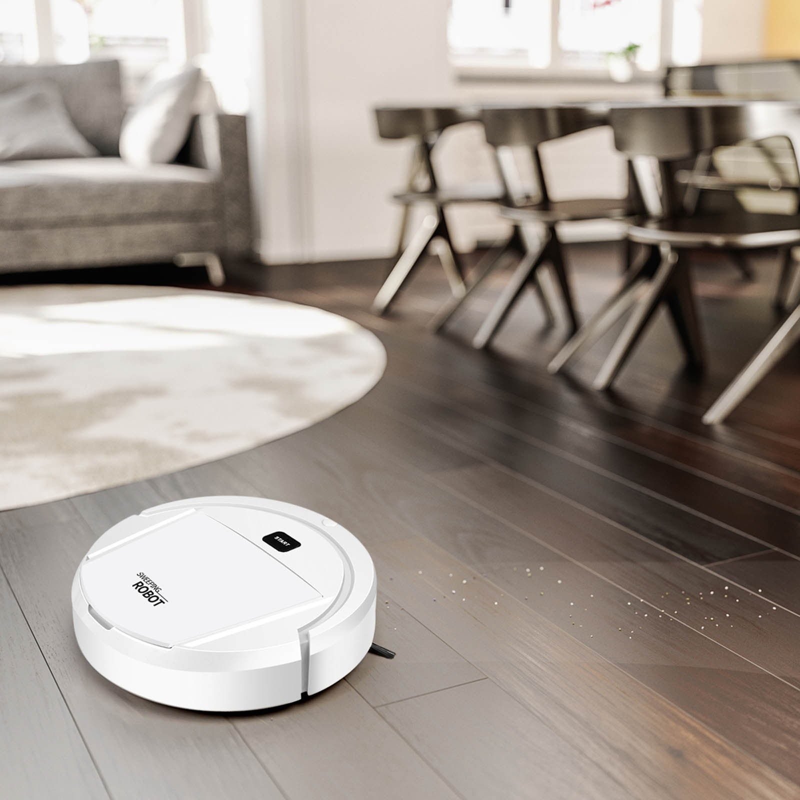 Robot Vacuum Cleaner, 4 in 1 Ultra Thin Low Operation Intelligent Sweeping Mopping Robot,for Hard Floor, Pet Hair and Low-Piled Carpet,Quiet,Integral Memory Multiple Cleaning Modes Vacuum White - V1189-LWWAL-20260401-05291 Robot Vacuum Cleaner, 4 in 1 Ultra Thin Low Operation Intelligent Sweeping Mopping Robot,for Hard Floor, Pet Hair and Low-Piled Carpet,Quiet,Integral Memory Multiple Cleaning Modes Vacuum White - Image 3