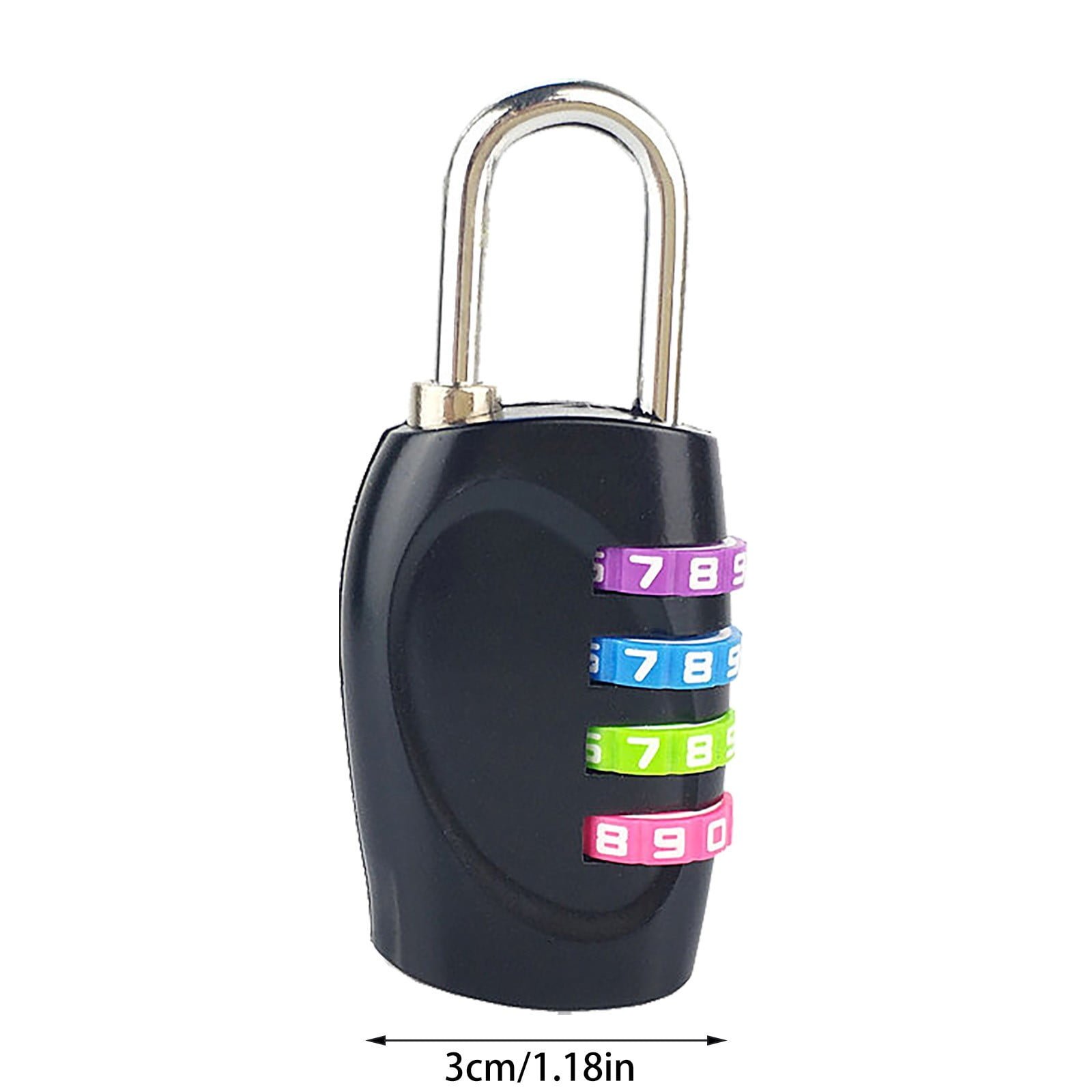 Combination Lock, Heavy Duty Resettable 4 Digit Padlock, Outdoor Waterproof Combo Lock for Office Gym Locker Fence Gate Hasp Cabinet Toolbox Cases, 1.18Inches 1.18" Black - V1189-LWWAL-20260401-06022 Combination Lock, Heavy Duty Resettable 4 Digit Padlock, Outdoor Waterproof Combo Lock for Office Gym Locker Fence Gate Hasp Cabinet Toolbox Cases, 1.18Inches 1.18" Black - Image 2