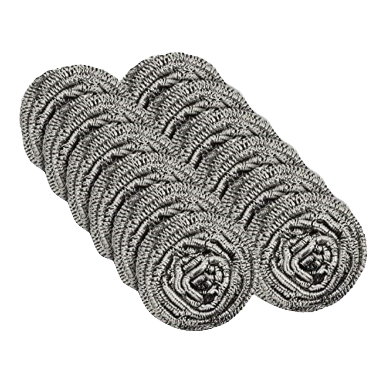 12 Pack Stainless Steel Scourers,Steel Scourers,Metal Wire Sponge Scouring Pads,Steel Wool Scrubber Pad Used For Dishes, Pots, Pans, And Ovens. Easy Scouring For Tough Kitchen Cleaning,12PCS 24PCS