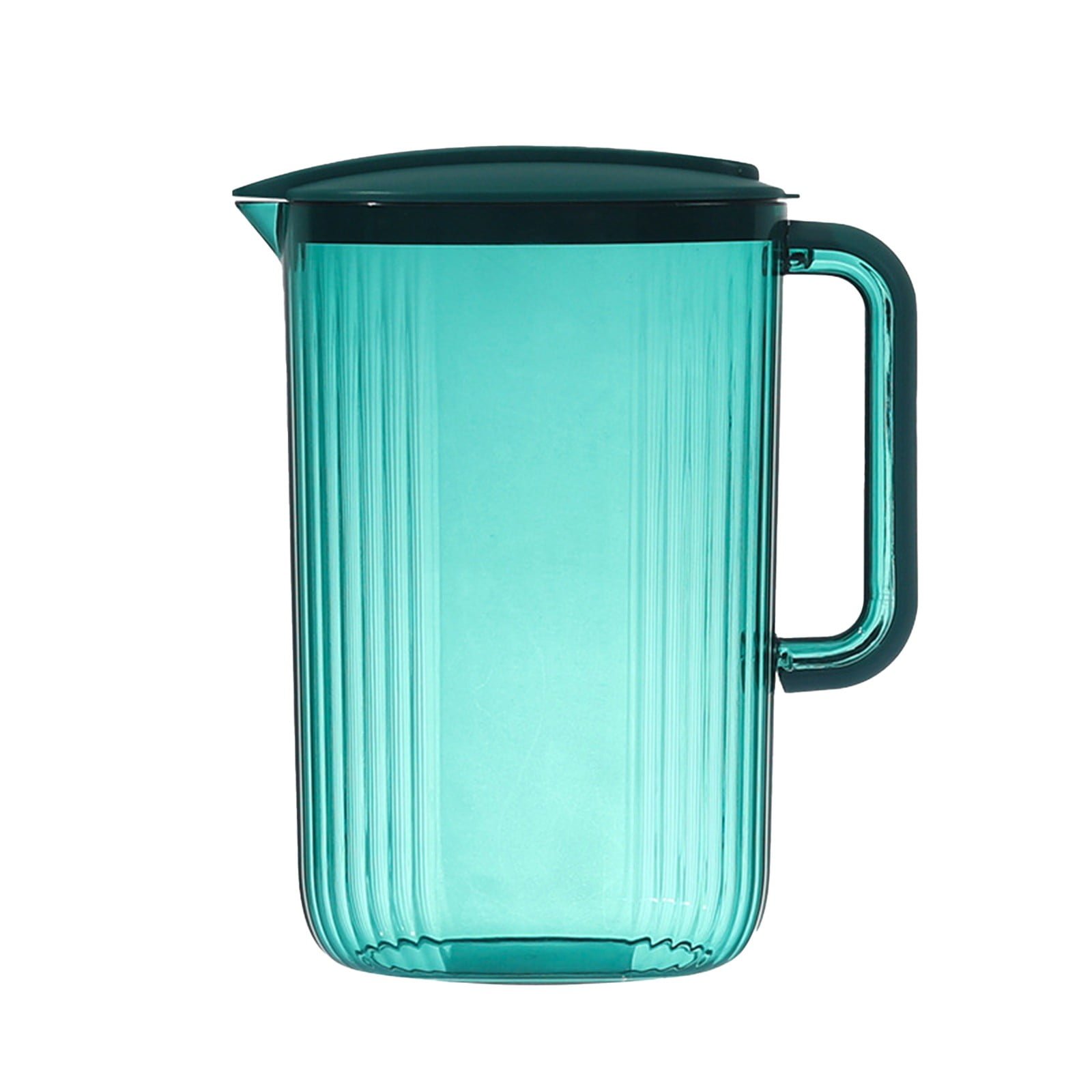 Water Pitcher With Lid,Clear Plastic Pitchers With Lids, Unbreakable Heat Resistant Tea Jug With Handle,Pitchers With Cover, Water Pitcher for Iced Drinks Juices Milk Cold Or Hot Beverages Green