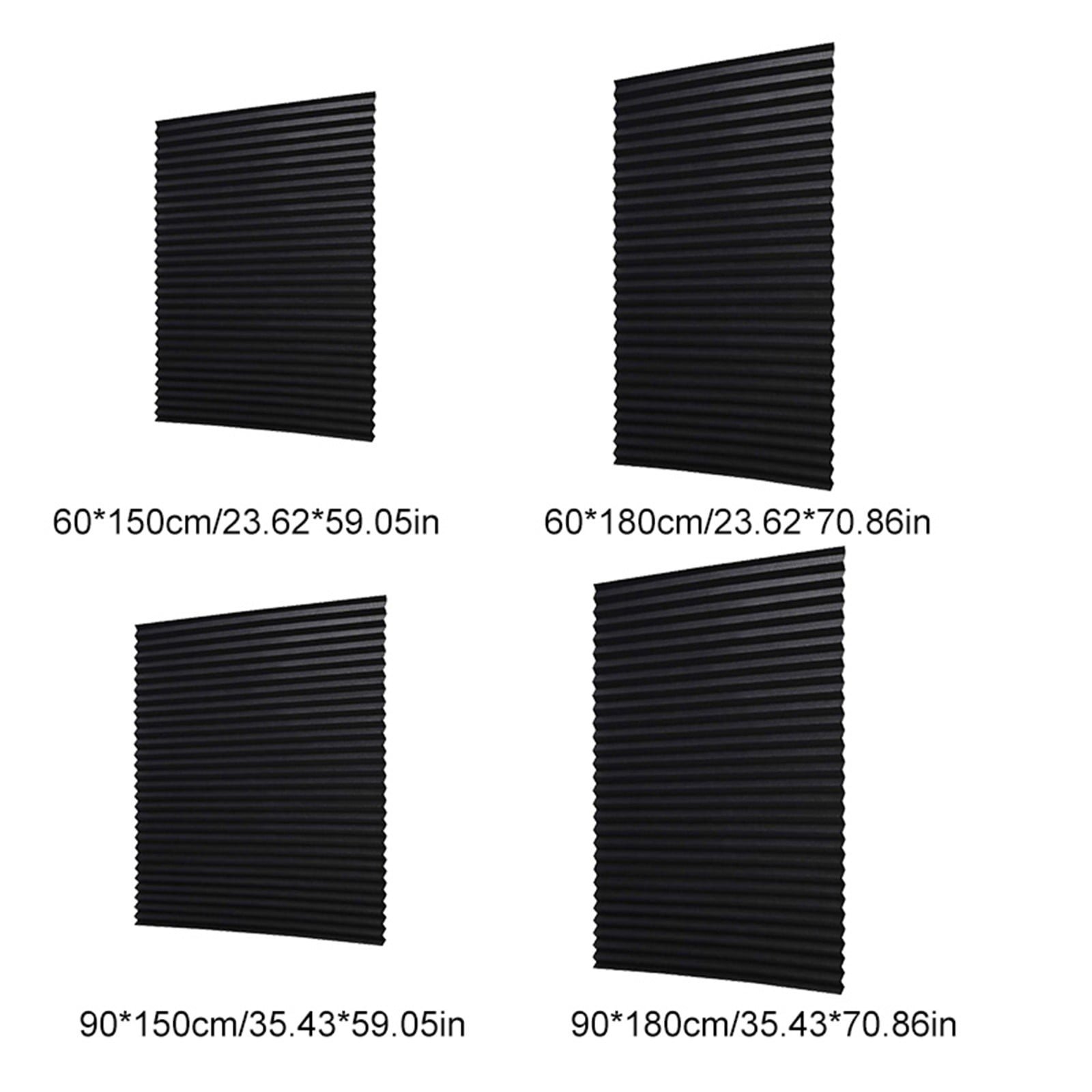 Window Blinds Cordless Blackout, No Drill Cut to Size Clip On Stick On Self Adhesive Temporary Blinds Pleated Paper Blinds Fits Blinds Window Roller for Bathroom Kitchen Living Room(Black90x150cm) Black60x180cm - V1189-LWWAL-20260401-06618 Window Blinds Cordless Blackout, No Drill Cut to Size Clip On Stick On Self Adhesive Temporary Blinds Pleated Paper Blinds Fits Blinds Window Roller for Bathroom Kitchen Living Room(Black90x150cm) Black60x180cm - Image 3