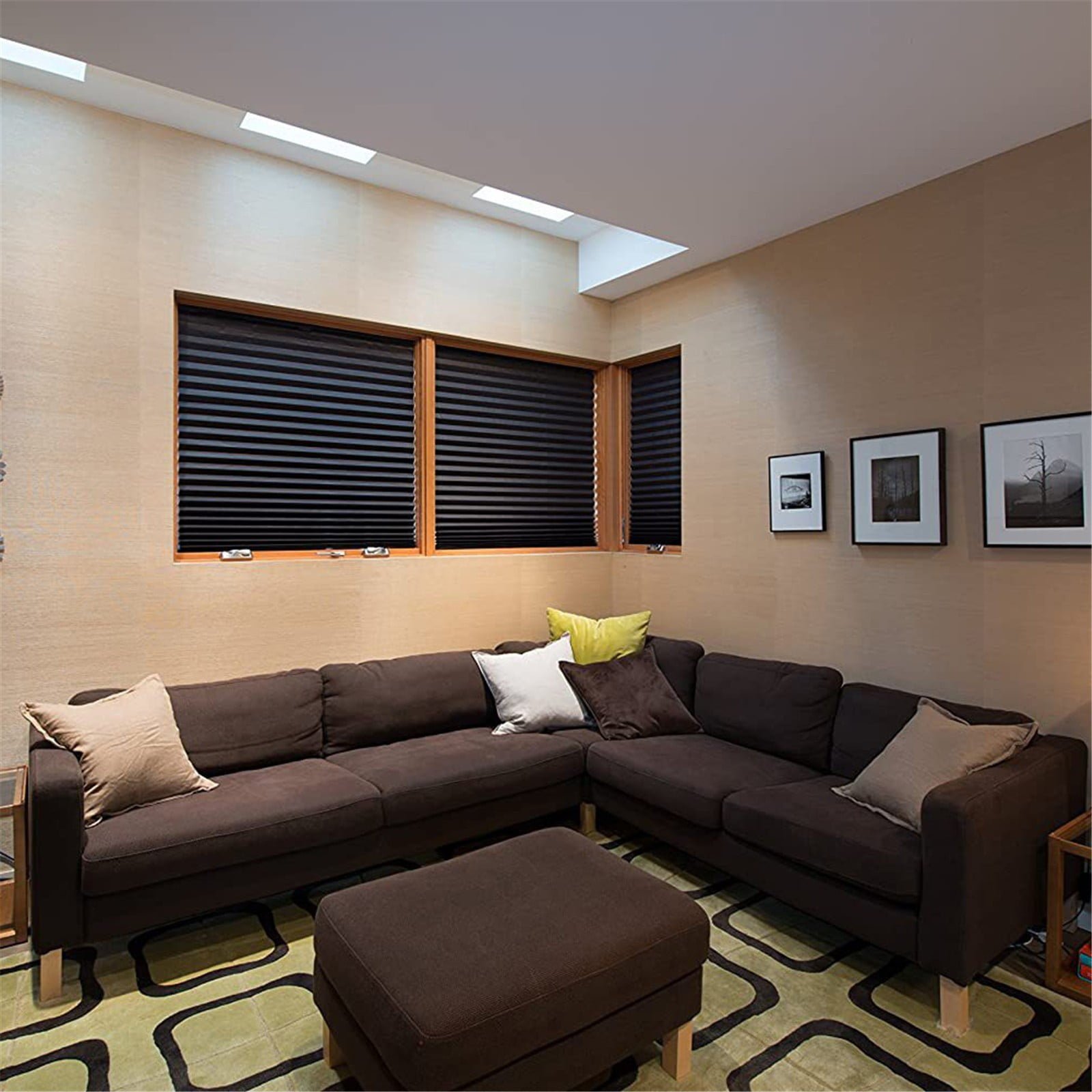 Window Blinds Cordless Blackout, No Drill Cut to Size Clip On Stick On Self Adhesive Temporary Blinds Pleated Paper Blinds Fits Blinds Window Roller for Bathroom Kitchen Living Room(Black90x150cm) Black90x180cm - V1189-LWWAL-20260401-06620 Window Blinds Cordless Blackout, No Drill Cut to Size Clip On Stick On Self Adhesive Temporary Blinds Pleated Paper Blinds Fits Blinds Window Roller for Bathroom Kitchen Living Room(Black90x150cm) Black90x180cm - Image 6