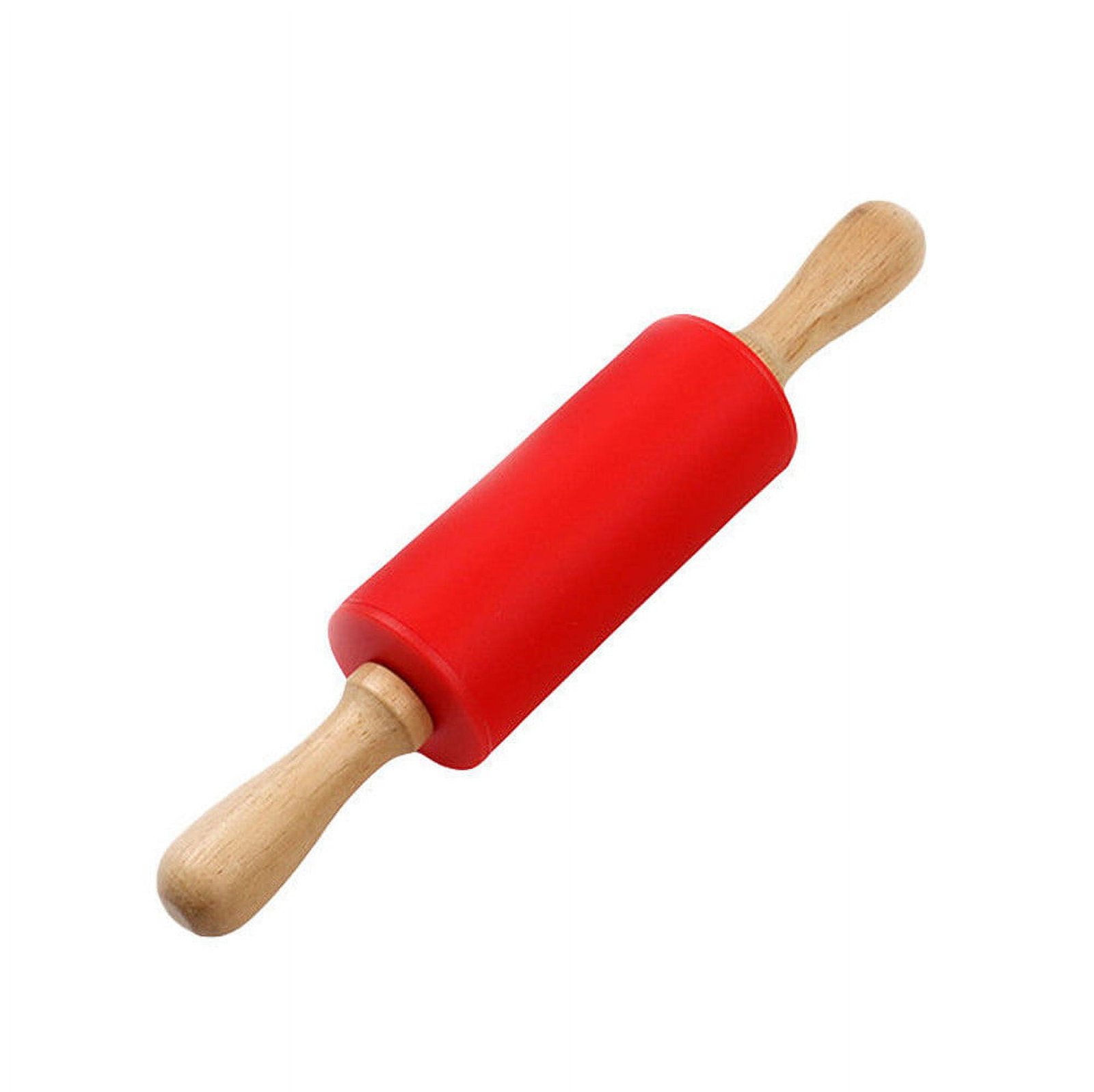 Mini Silicone Rolling Pin, Small Dough Roller with Wood Handle, Non-stick Rolling Pins with Handle, for Craft Kitchen Dough Cookie Pastry Fondant Cake, 1 Pcs, 8.86 Inches 8.86" Orange*1 - V1189-LWWAL-20260401-06832 Mini Silicone Rolling Pin, Small Dough Roller with Wood Handle, Non-stick Rolling Pins with Handle, for Craft Kitchen Dough Cookie Pastry Fondant Cake, 1 Pcs, 8.86 Inches 8.86" Orange*1 - Image 2