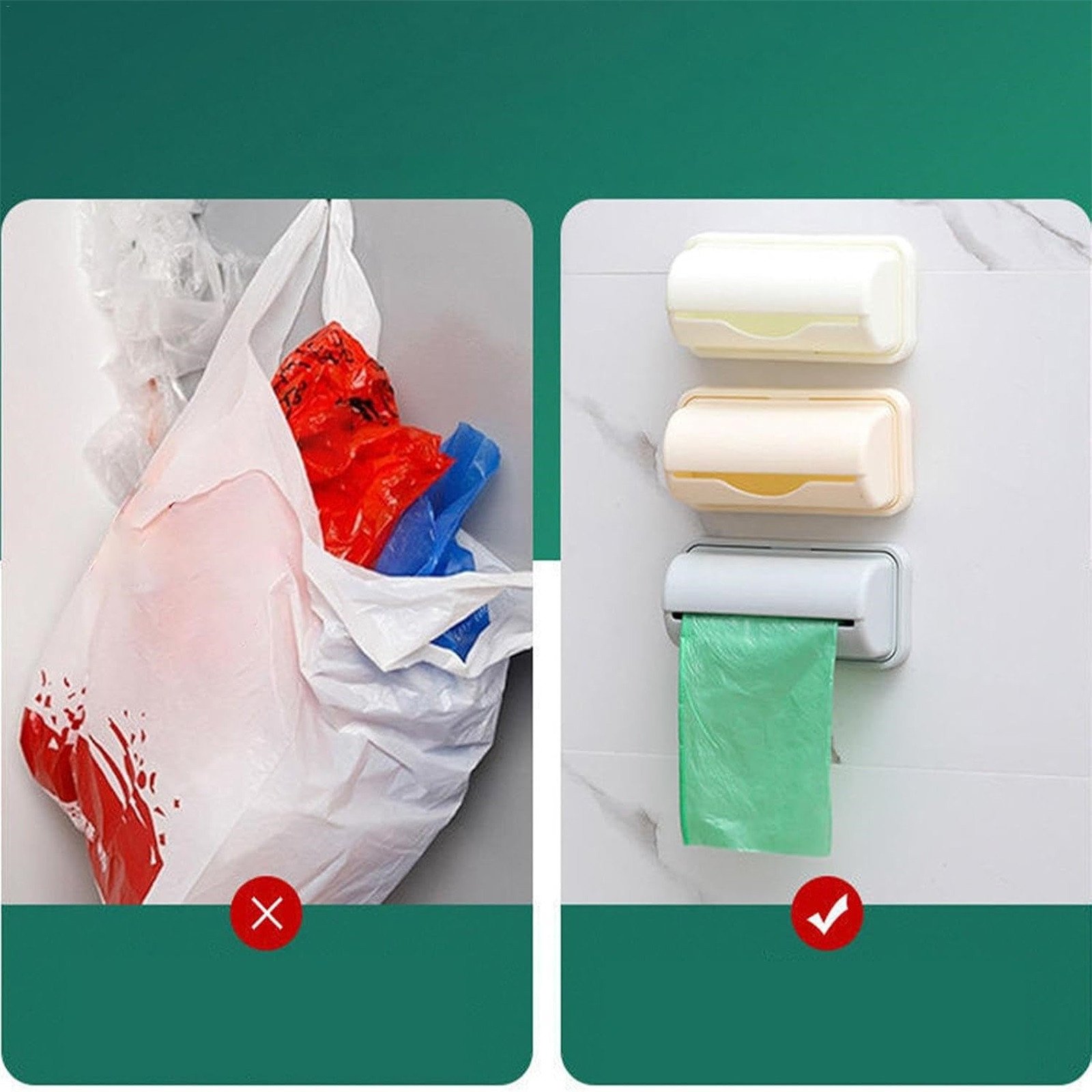 Trash Bags Dispenser Bag Dispenser For Small Bin Liner Kit Trash Bag Dispenser For Bottom Of Can Trash Can Liner Dispenser No Punching Required Wall Mount Garbage Bag Dispenser Beige - V1189-LWWAL-20260401-07334 Trash Bags Dispenser Bag Dispenser For Small Bin Liner Kit Trash Bag Dispenser For Bottom Of Can Trash Can Liner Dispenser No Punching Required Wall Mount Garbage Bag Dispenser Beige - Image 3
