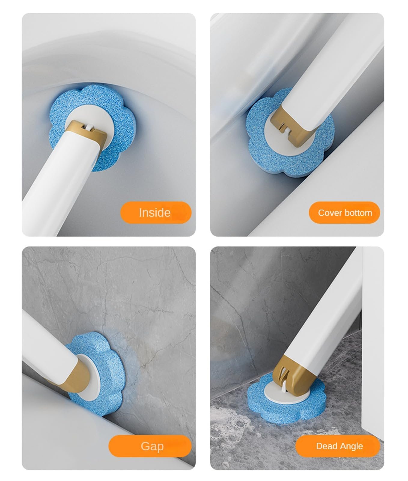 Toilet Brush Set - Toilet Brush with Holder - Cleaning Brush - Disposable Brush Heads - Refillable Toilet Brush - Sanitary Tool - Flexible Toilet Brush - Sponge Brush - Toilet Set - Bathroom Fittings - Including Refills - Household - White - 1 Piece - V1189-WXF-260203-00448 Toilet Brush Set - Toilet Brush with Holder - Cleaning Brush - Disposable Brush Heads - Refillable Toilet Brush - Sanitary Tool - Flexible Toilet Brush - Sponge Brush - Toilet Set - Bathroom Fittings - Including Refills - Household - White - 1 Piece - Image 4
