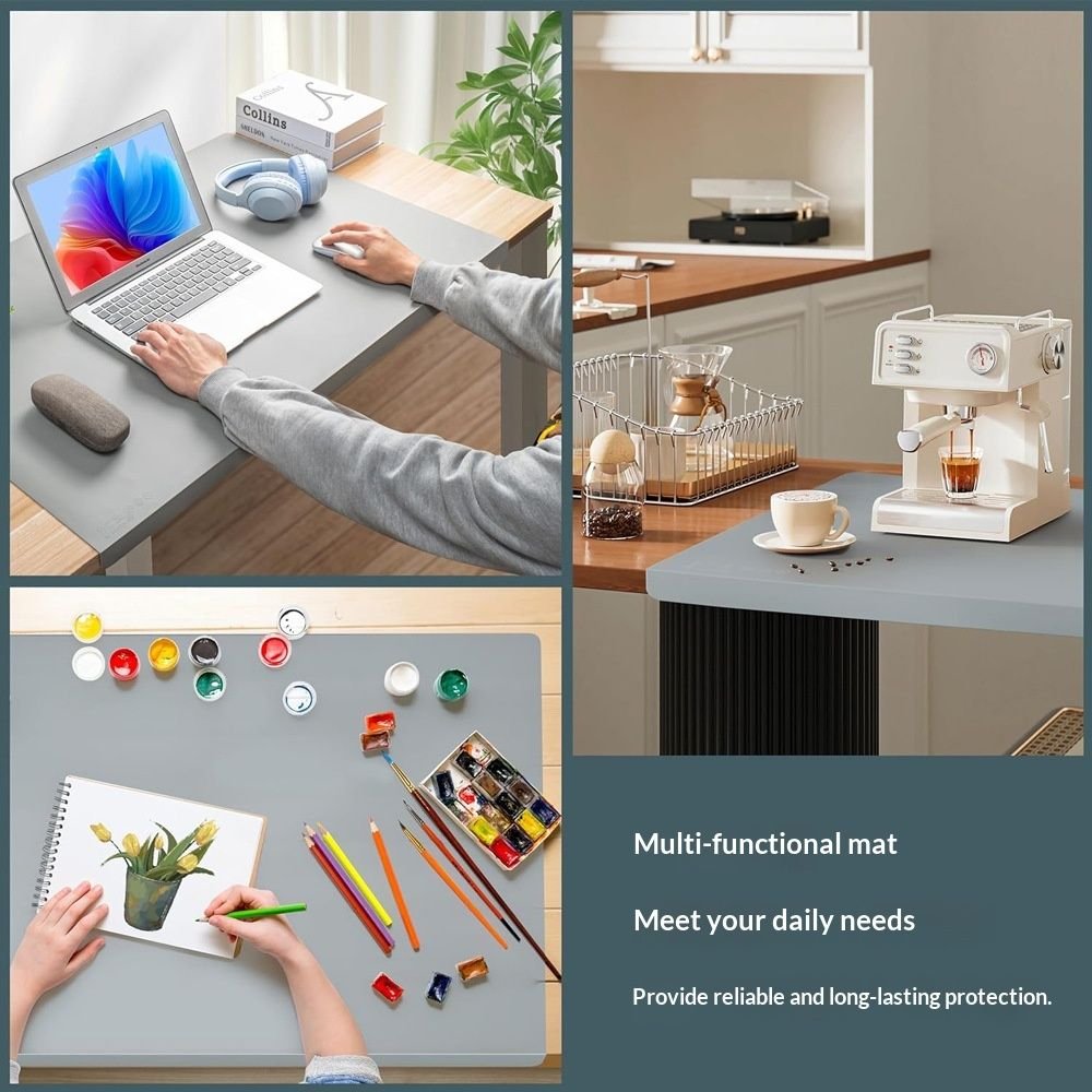 Office Desk Pad, Writing Mat with Full Grip Fixation Lip, Non-Slip silicone Table Blotter Desk Protector Gaming Mat Laptop Keyboard Working Mat, Waterproof Table Protective Pad 71*50cm - V1192-AZ-W-6398 Office Desk Pad, Writing Mat with Full Grip Fixation Lip, Non-Slip silicone Table Blotter Desk Protector Gaming Mat Laptop Keyboard Working Mat, Waterproof Table Protective Pad 71*50cm - Image 5