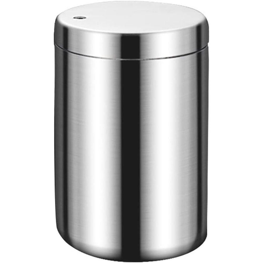 Toothpick Holder,Stainless Steel Toothpick Holder Dispenser Pocket Toothpicks Holder Round Metal Toothpick Storage Box for Table, Restaurant, Travel (silvery)