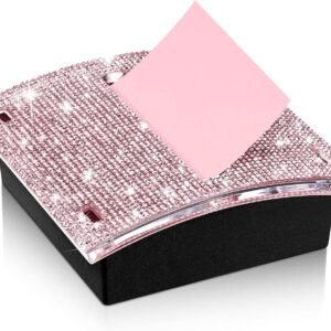 Self Stick Note Pad Holders Pink Cute Note Holder Sticky Dispenser Extract sticky note box, plastic sticky note holder, easy to stick box, tissue box