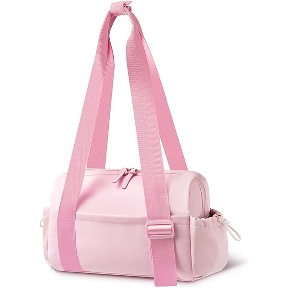 Mini Gym Bag for Women with Adjustable Wide Strap - Lightweight Waterproof Duffle & Crossbody Travel Bag with Wet/Dry Compartments, Multi-Pocket Design for Gym Clothes & Essentials(Pink) - V1192-AZ-W-7451 Mini Gym Bag for Women with Adjustable Wide Strap - Lightweight Waterproof Duffle & Crossbody Travel Bag with Wet/Dry Compartments, Multi-Pocket Design for Gym Clothes & Essentials(Pink) - Image 5