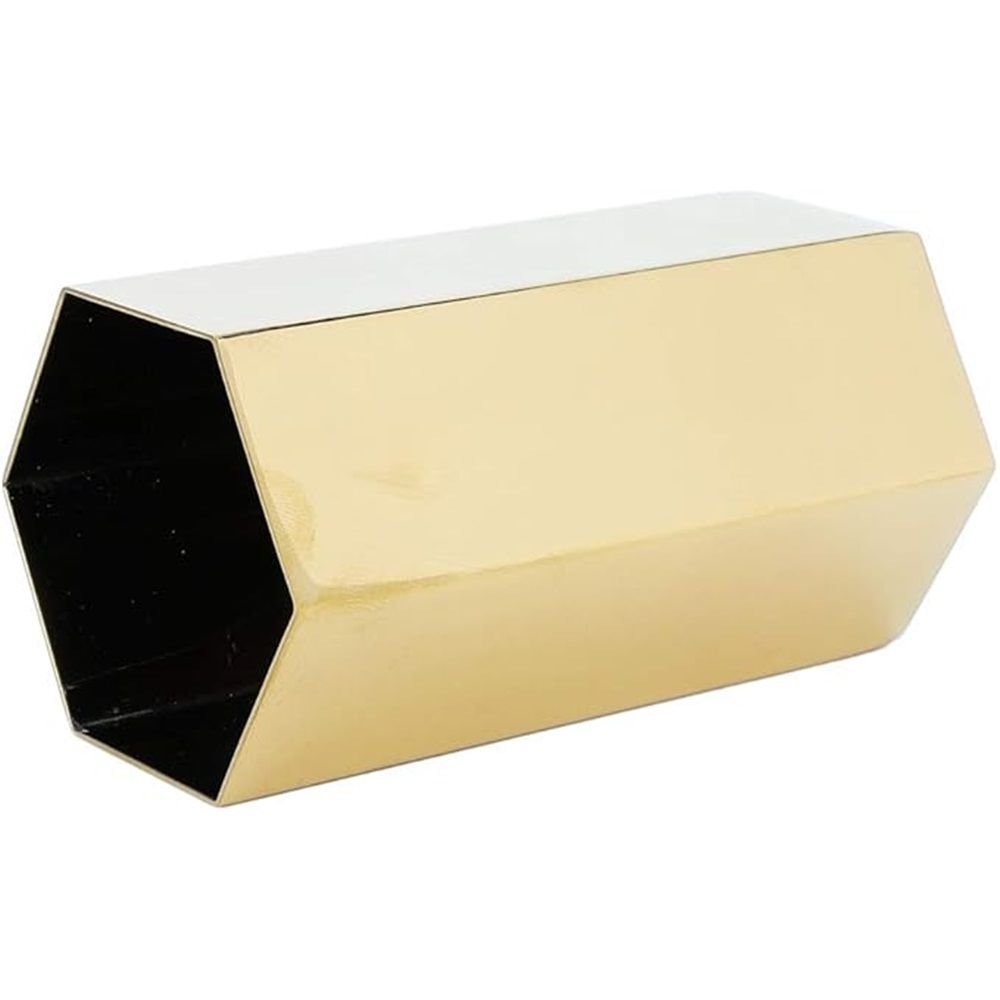Pen Holder, Gold Pen Holder Sixsided Vase Hexagonal Nordic Stainless Steel Metal Golden Container Stainless Alloy Ornaments Make Up Organizer Gold Pencil Holders - V1192-AZ-W-7489 Pen Holder, Gold Pen Holder Sixsided Vase Hexagonal Nordic Stainless Steel Metal Golden Container Stainless Alloy Ornaments Make Up Organizer Gold Pencil Holders - Image 3