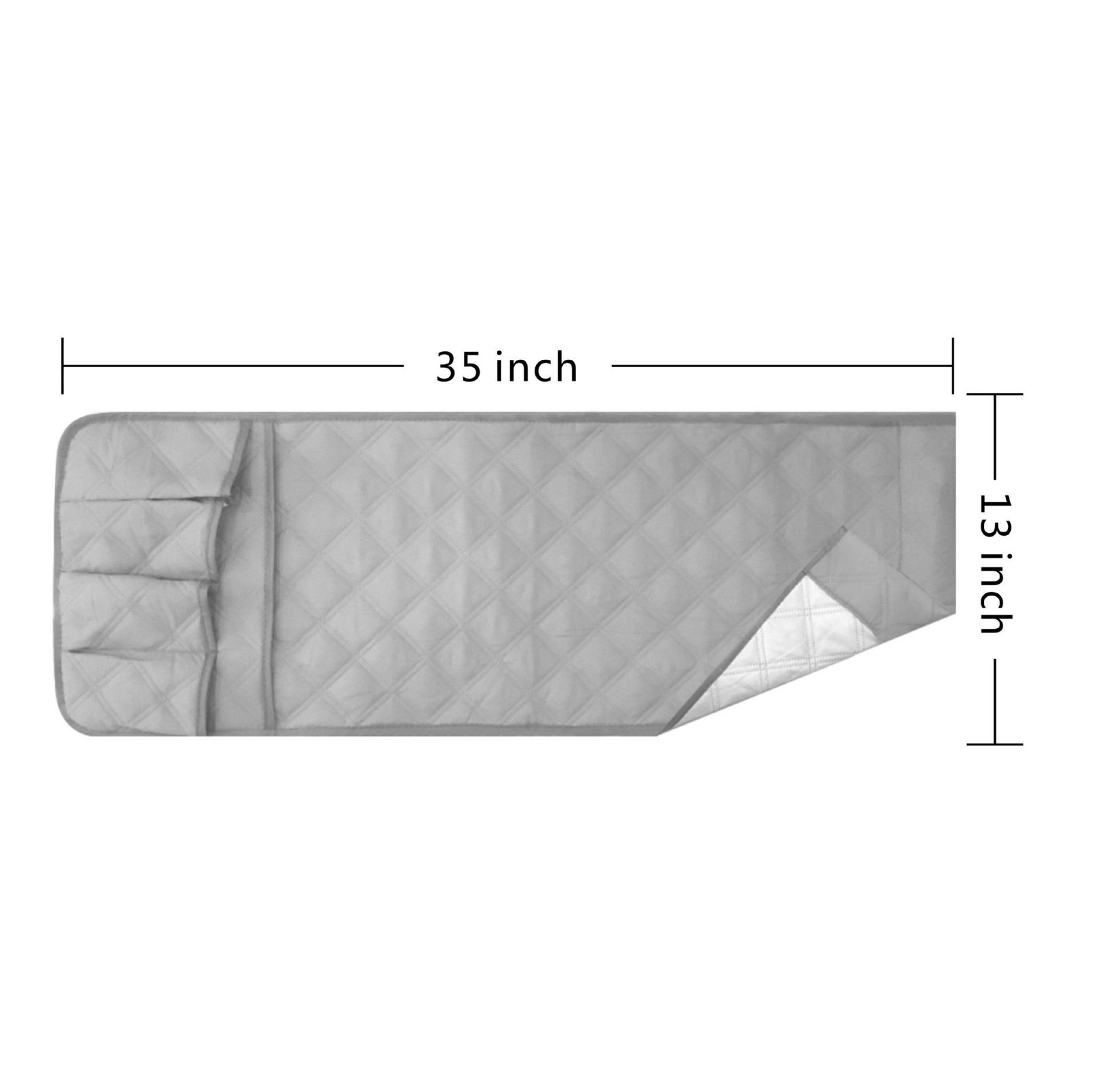 Sofa Armrest Organizer Non-Slip Remote Control Holders for Recliner Couch Chair Armchair Caddy with 5 Pockets for Table,Cell Phone,Magazines,Books (grey) - V1192-AZ-W-7539 Sofa Armrest Organizer Non-Slip Remote Control Holders for Recliner Couch Chair Armchair Caddy with 5 Pockets for Table,Cell Phone,Magazines,Books (grey) - Image 4