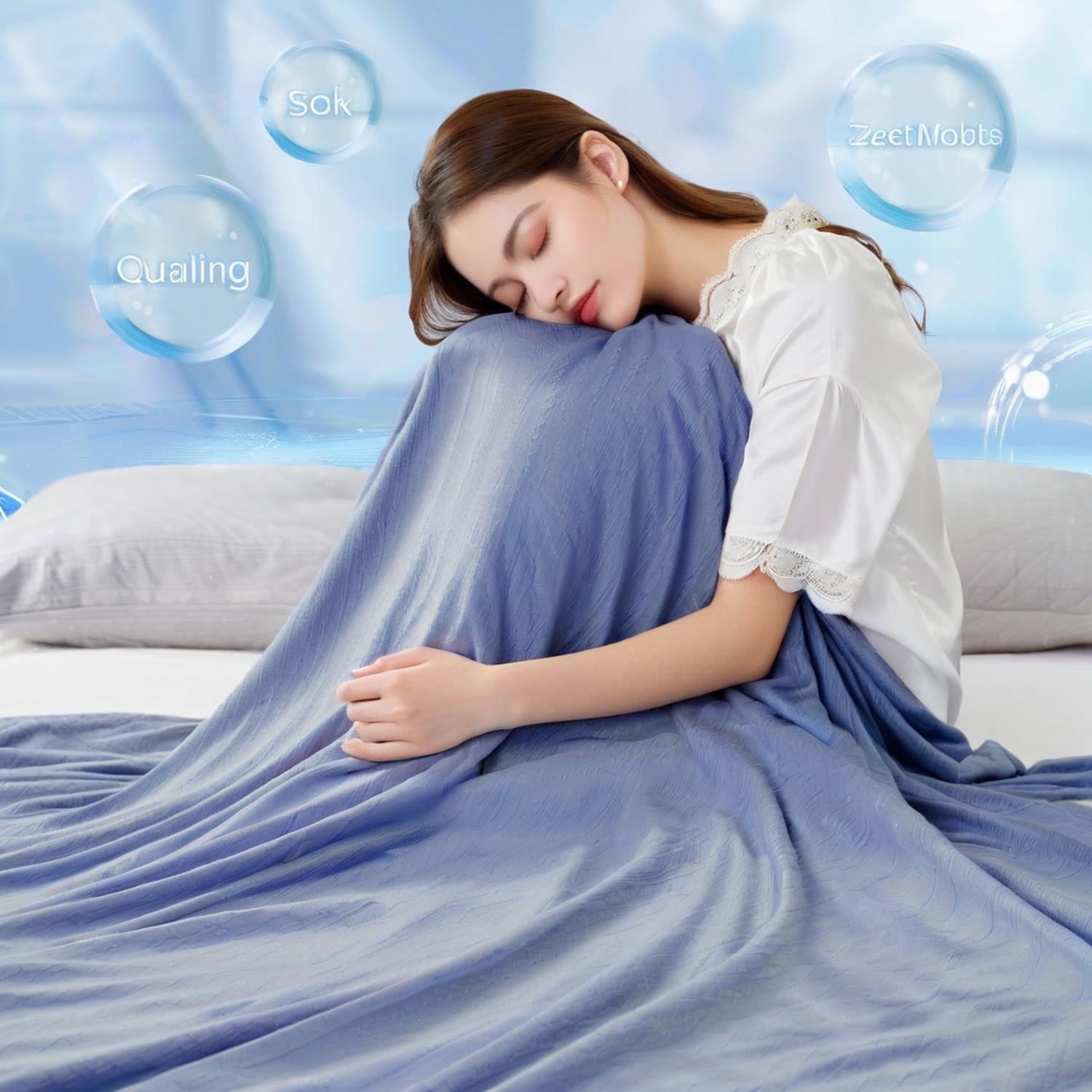 Sky Blue Blanket - 150x200cm Soft Warm Throw for Beds, Sofas & Living Spaces - V1192-D32 Sky Blue Blanket - 150x200cm Soft Warm Throw for Beds, Sofas & Living Spaces - Image 4