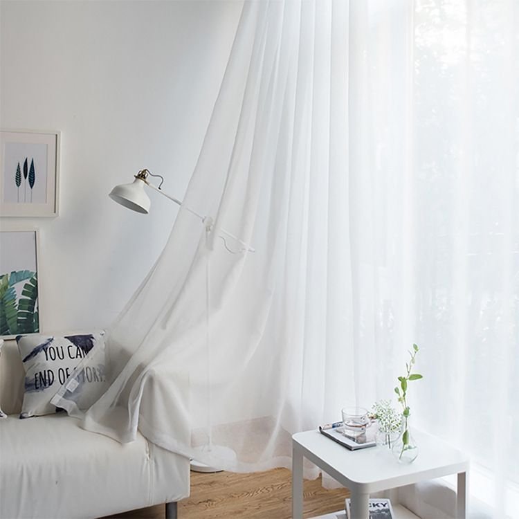 2 Pack Semi Blackout Sheer Curtains Light Blue - V1221-XM-BZGCL-011 2 Pack Semi Blackout Sheer Curtains Light Blue - Image 5