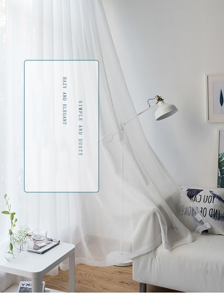 2 Pack Semi Blackout Sheer Curtains Light Blue - V1221-XM-BZGCL-012 2 Pack Semi Blackout Sheer Curtains Light Blue - Image 2
