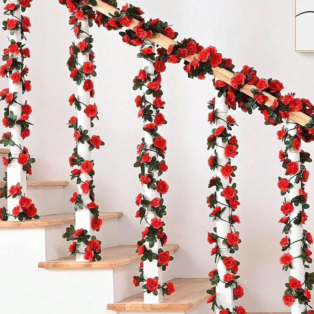 Artificial Rose Vine - White 2.5m - V1221-XM-FZMGH-001 Artificial Rose Vine - White 2.5m - Image 7