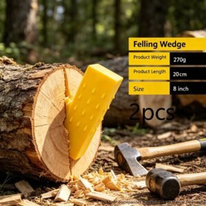 8 Inch Plastic Timber Cutting Wedges 2Pcs Outdoor Tree Work Accessory