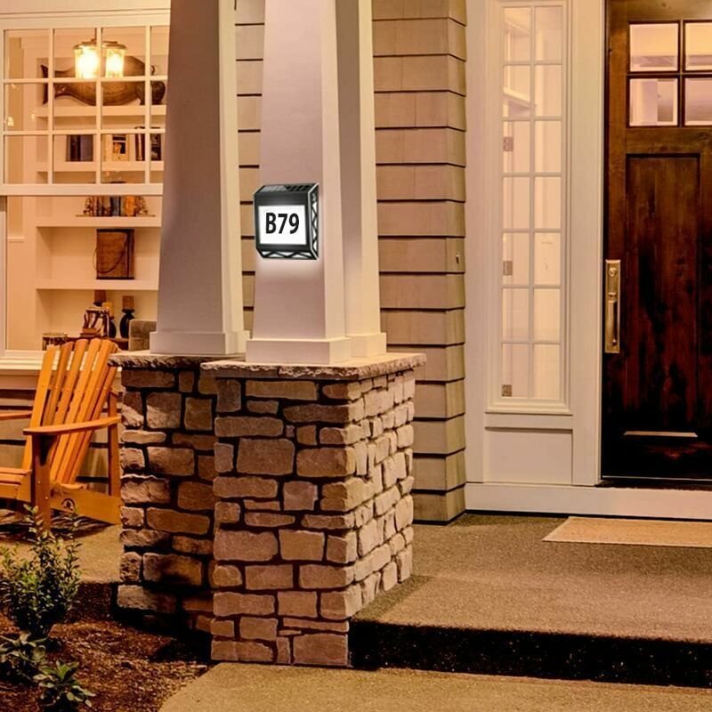 Number of Home Solar Light 8 Led of Home with Switch Crepuscular in Steel Stainless IP54 Waterproof Outdoor with Numbers 09 and Letters A - V1237-MS-626-471 Number of Home Solar Light 8 Led of Home with Switch Crepuscular in Steel Stainless IP54 Waterproof Outdoor with Numbers 09 and Letters A - Image 4