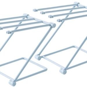 Kitchen towel rack - space-saving - foldable rack - with 4 supports, corrosion-resistant, suitable for storing dishcloths, cups and baby bottles - PP material (blue)