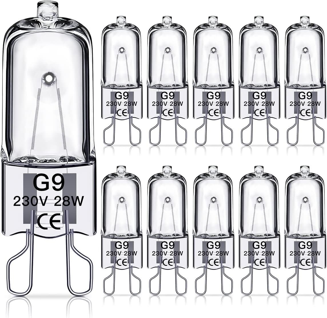 G9 halogen bulbs 28W, 230V, 10-pack 28W 28W - V1237-ZY-203-0399 G9 halogen bulbs 28W, 230V, 10-pack 28W 28W