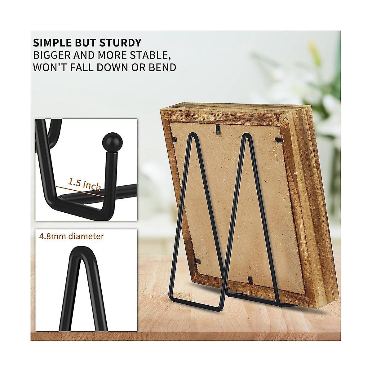 {CA} 8 inch black metal plate stand plate holder for picture, decorative plate, book - V1237-ZY-203-4417 {CA} 8 inch black metal plate stand plate holder for picture, decorative plate, book - Image 3