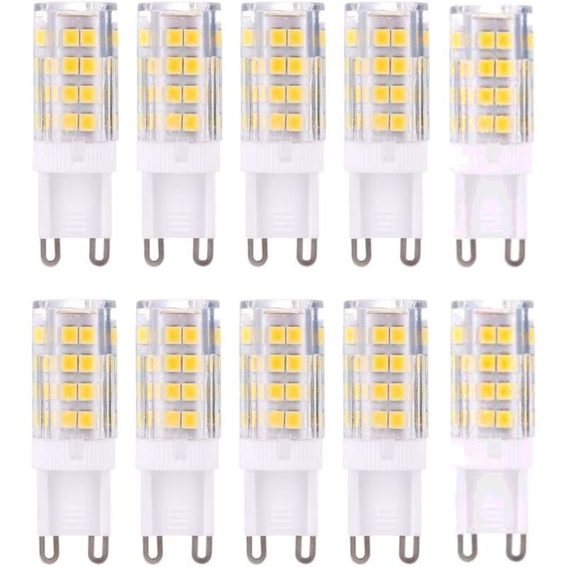G9 LED Bulbs, Warm White 3000K 5W Light Equivalent 40W Halogen Bulbs 420 Lumen Non-Dimmable, 10-Pack