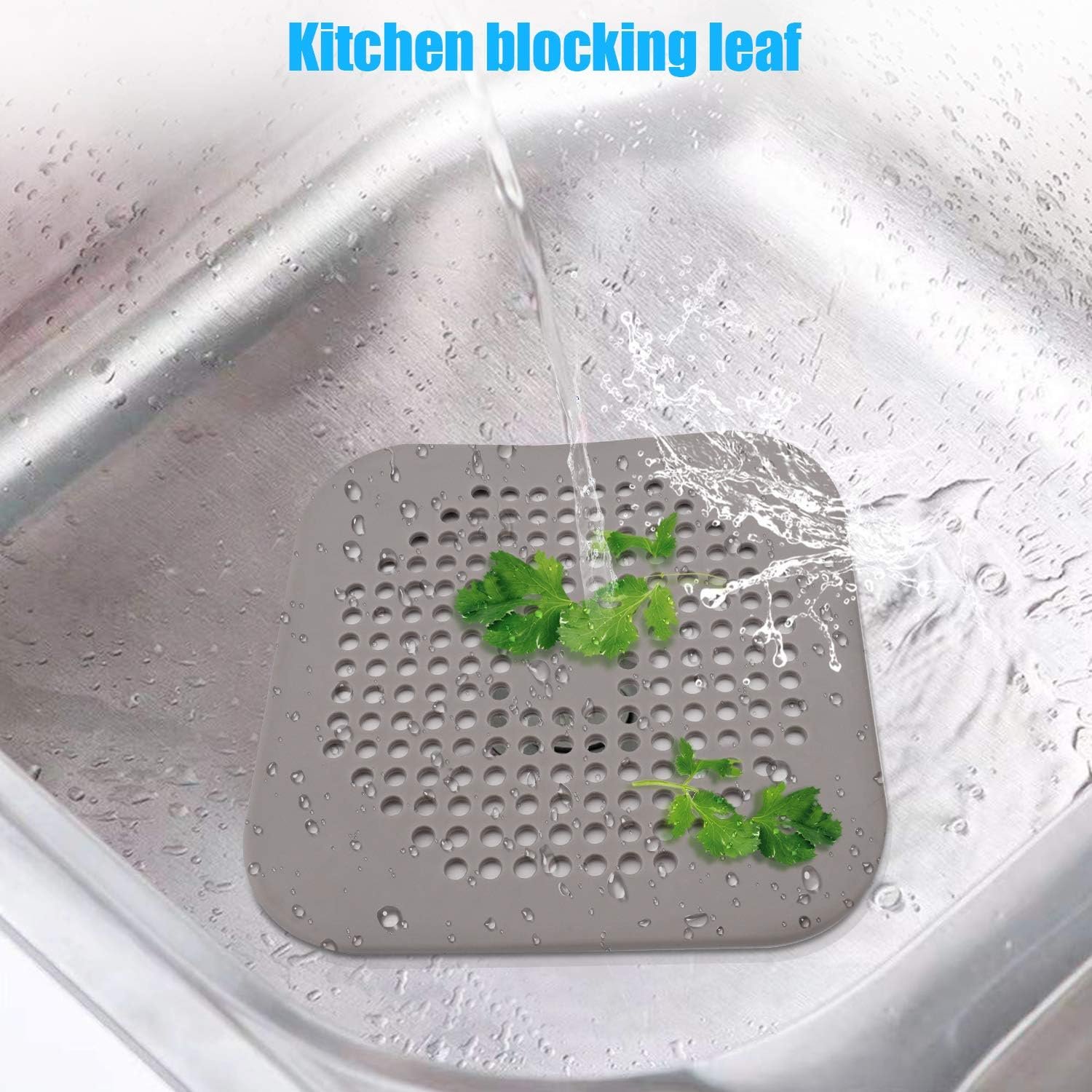 Square Drain Cover for Shower 5.7-inch TPR Drain Hair Catcher Flat Silicone Plug for Bathroom and Kitchen Filter Shower Drain Protection Flat Strainer Stopper with Suction Cups 2 Pack (White) - V1258-DP02-A-1283 Square Drain Cover for Shower 5.7-inch TPR Drain Hair Catcher Flat Silicone Plug for Bathroom and Kitchen Filter Shower Drain Protection Flat Strainer Stopper with Suction Cups 2 Pack (White) - Image 6