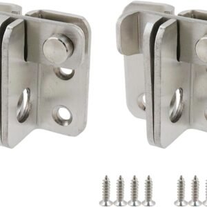 Door Lock Latch Sliding Door Lock Stainless Steel Gate Latches with Padlock Hole Flip Door Latch for Cabinet, Bathroom, Window, Garage Barn Door, Right Open -2pcs