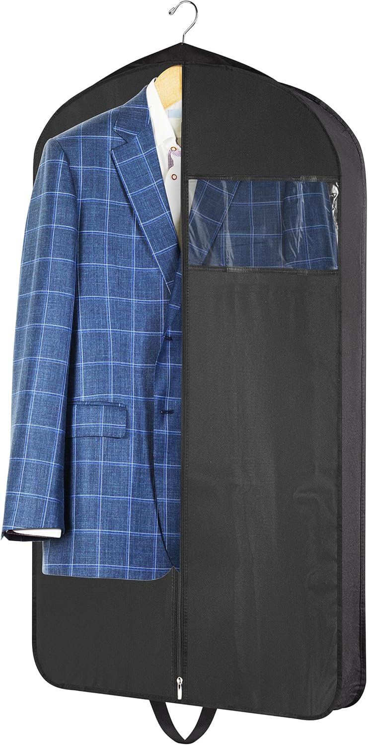 Garment Bag for Hanging Clothes - Travel Suit Bag Closet Covers for Men and Women - Long Dress, Mens Jackets, Coats, Shirts, Dance Clothing Protector, Zipper Hanger Wardrobe Dust Cover (42 Inch) - V1258-DP02-A-2486 Garment Bag for Hanging Clothes - Travel Suit Bag Closet Covers for Men and Women - Long Dress, Mens Jackets, Coats, Shirts, Dance Clothing Protector, Zipper Hanger Wardrobe Dust Cover (42 Inch)