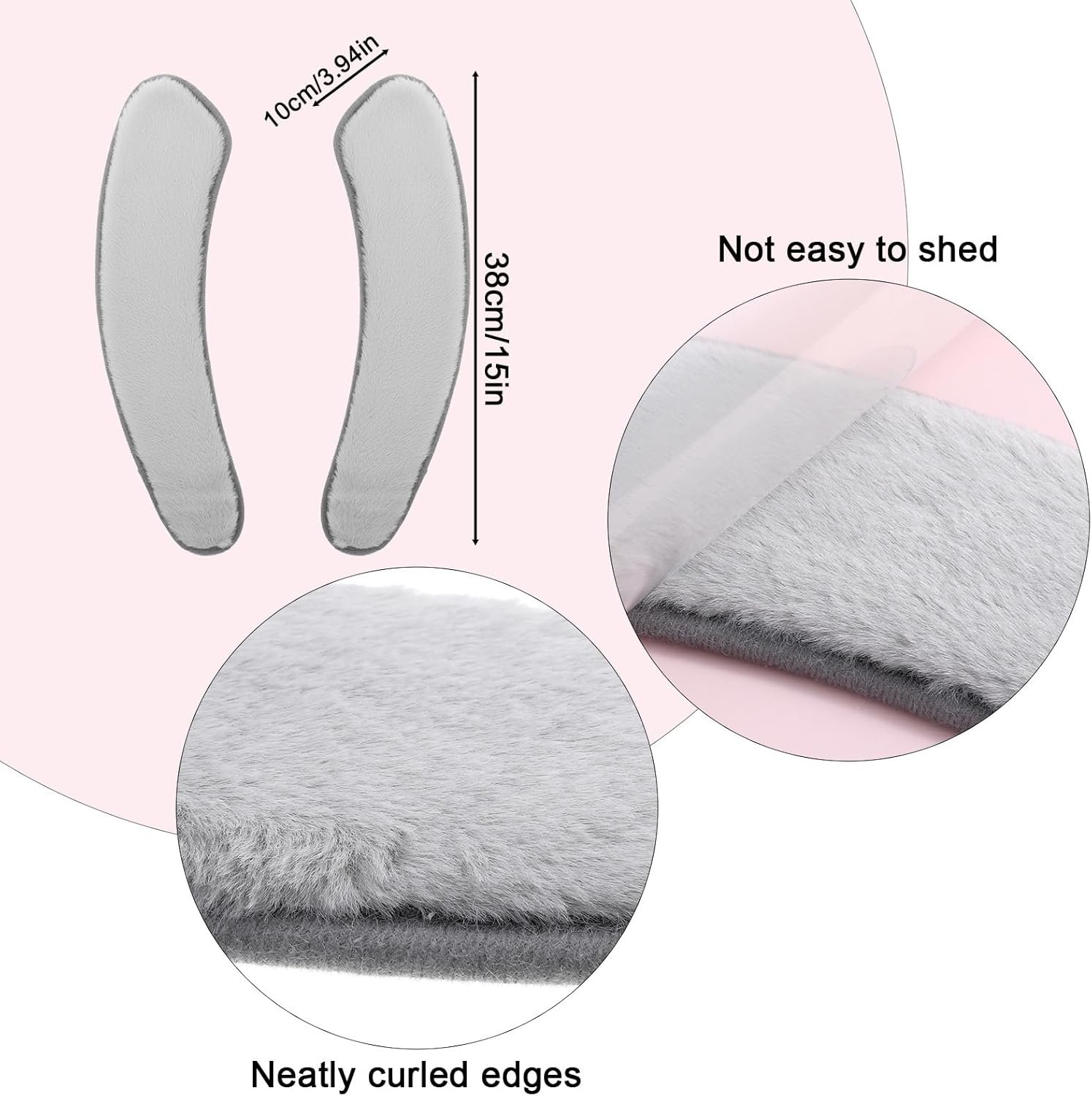 2 PCS Thick and Elastic Toilet Seat Cushion Cover, Washable Soft Padded Toilet Seat Elongated, Easy Install with Double-Sided Hook and Loop Fastener, Seats Mat Cushions for Elderly, Seniors (Gray)