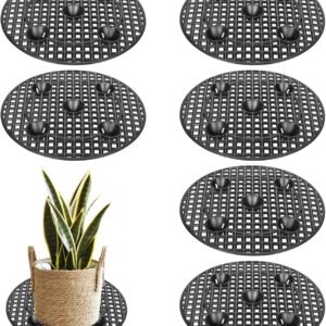 8 Pcs Big Potted Plant Stands-Patio & Deck Floor Protector,Plant Level Pot Elevator for Indoor Outdoor Garden Flower (30cm/11.81inch)