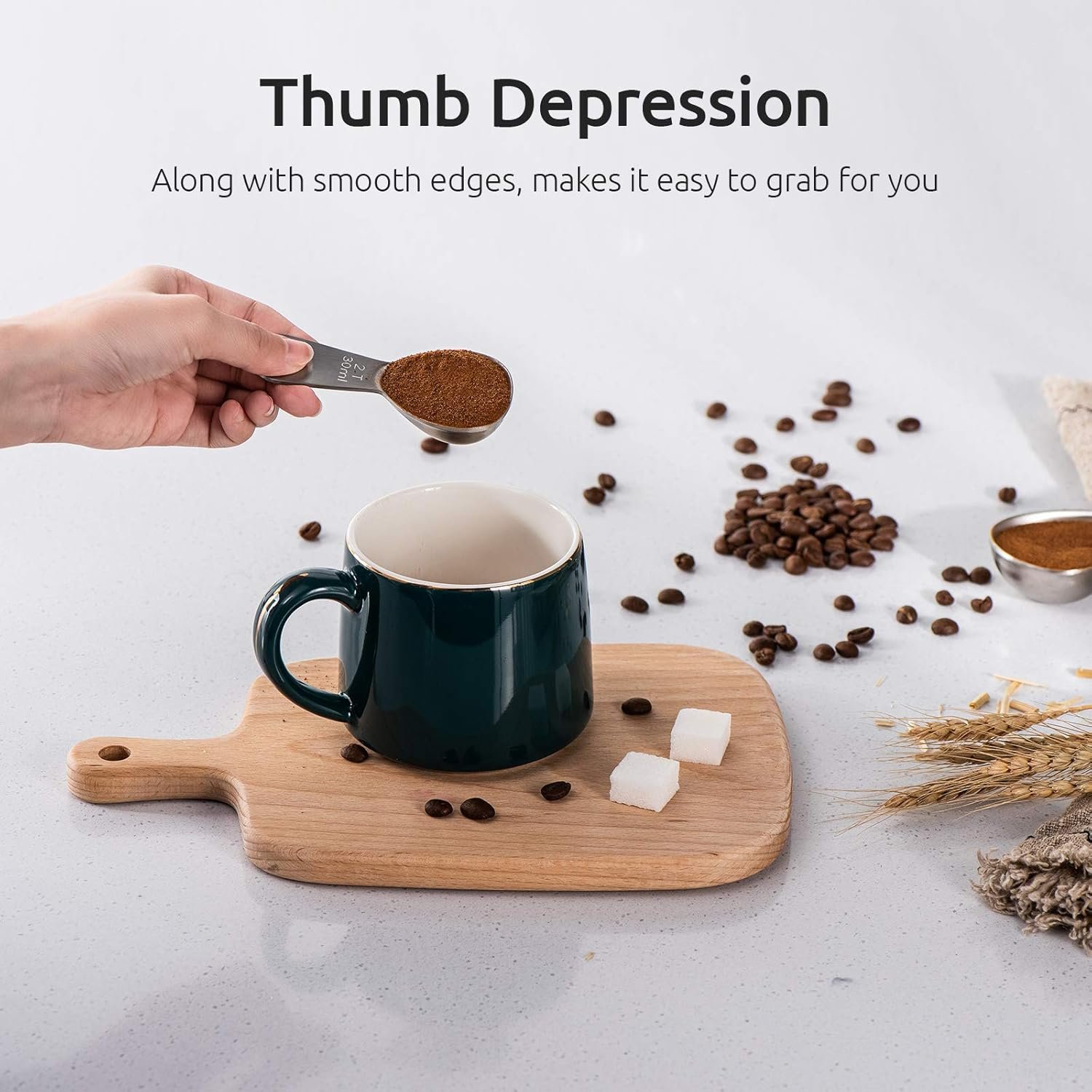 Coffee Scoop: 18/8 Stainless Steel Measuring Coffee Scoop 2 tablespoon, Short Handled Measure Scooper for Ground Coffee, Bean in Canister (Silver, 2Tbsp/30ml) - V1258-DP02-B-305 Coffee Scoop: 18/8 Stainless Steel Measuring Coffee Scoop 2 tablespoon, Short Handled Measure Scooper for Ground Coffee, Bean in Canister (Silver, 2Tbsp/30ml) - Image 6