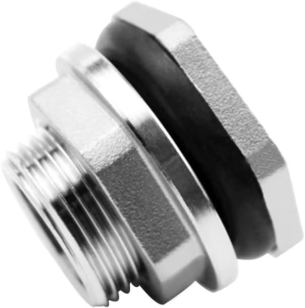 1" Female Bulkhead Water Tank Connector Stainless Steel Thru-bulk Fitting - V1258-DP02-B-3114 1" Female Bulkhead Water Tank Connector Stainless Steel Thru-bulk Fitting - Image 4