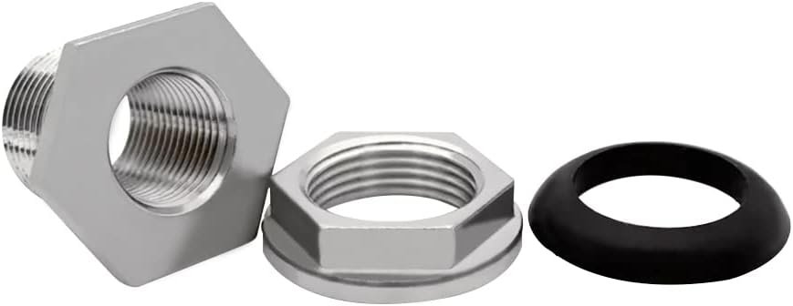 1" Female Bulkhead Water Tank Connector Stainless Steel Thru-bulk Fitting - V1258-DP02-B-3114 1" Female Bulkhead Water Tank Connector Stainless Steel Thru-bulk Fitting - Image 6