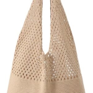 Crochet Beach Tote Bags, Stylish Mesh Beach Bags Shoulder Bag for Women, Cute Summer Vacation Boho Tote Bag